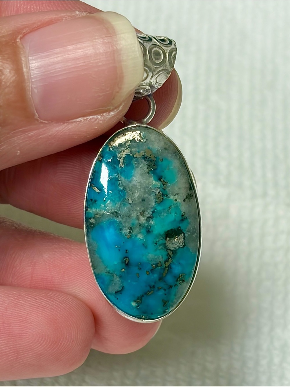 Kingman Turquoise 925 Silver Pendant